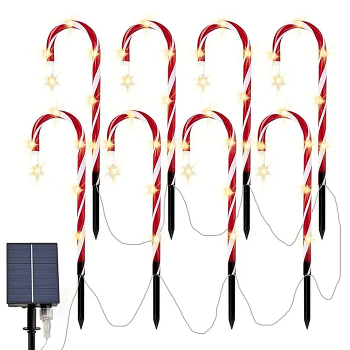 Solar Powered Outdoor Holiday Christmas Pathway Lights