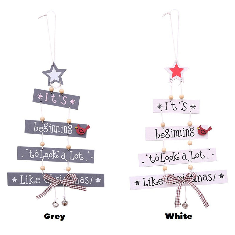 Hanging Christmas Tree Shape Wooden Christmas Decoration