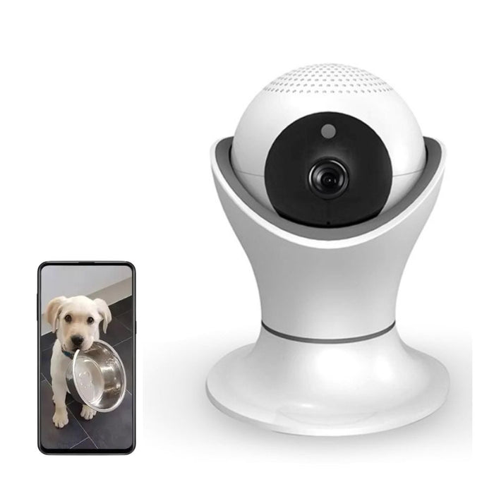 Indoor Pet Monitor with 360° View Night Vision and Dual Audio - USB Powered
