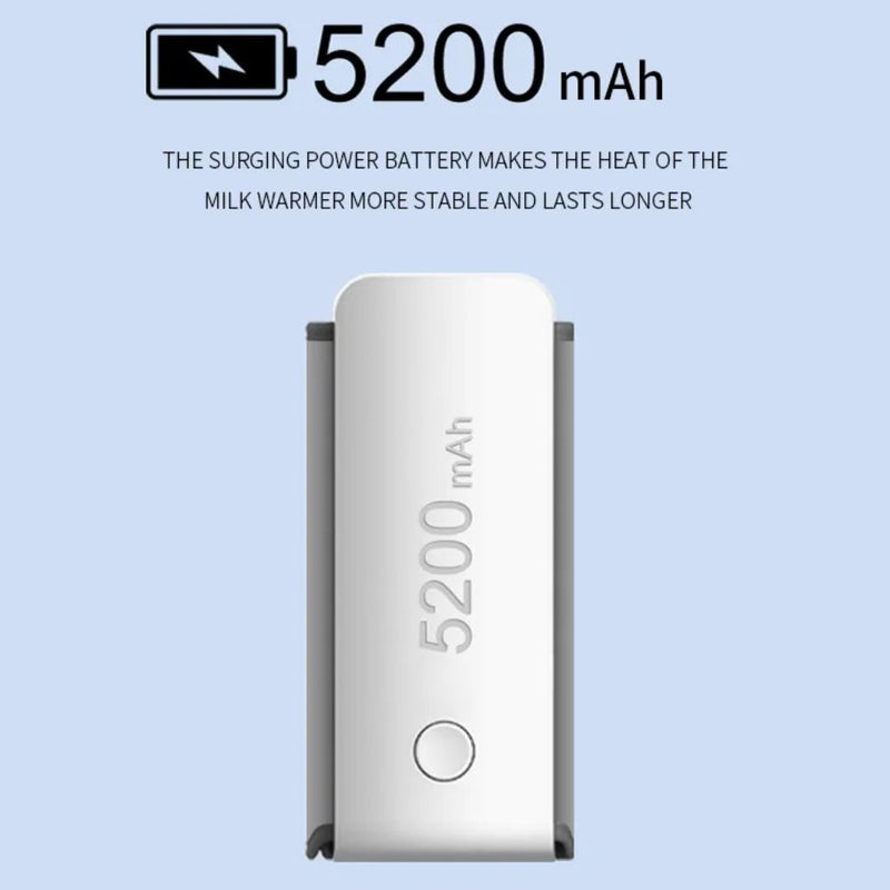 Portable Bottled Milk Warmer with Thermostat - USB Rechargeable