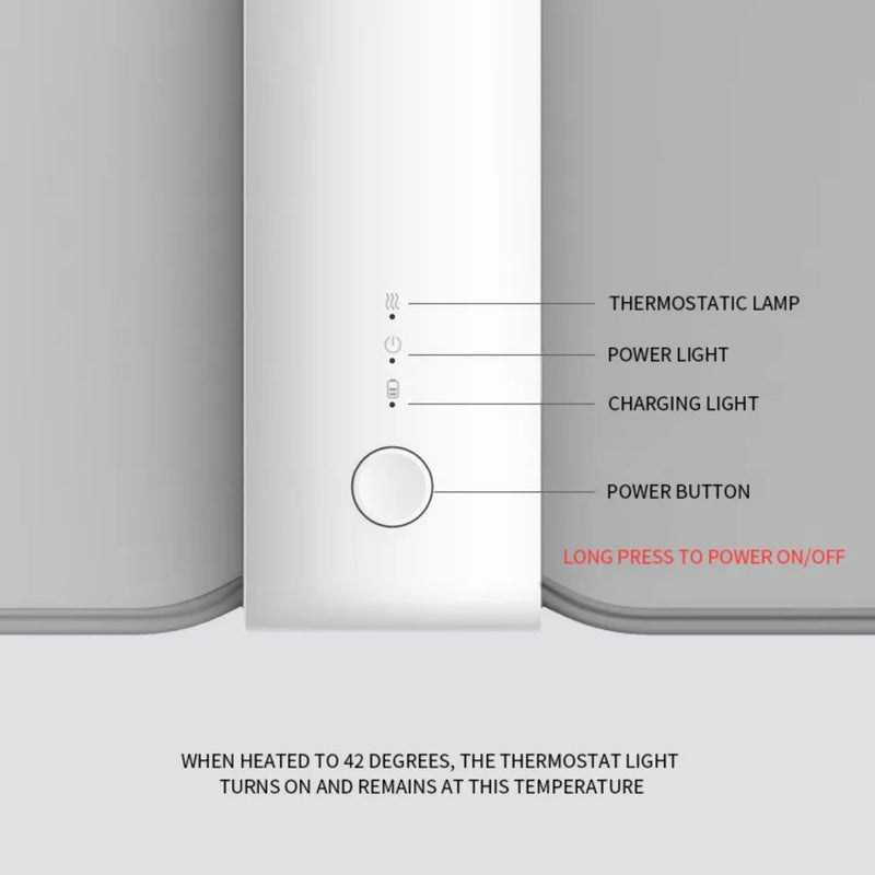 Portable Bottled Milk Warmer with Thermostat - USB Rechargeable