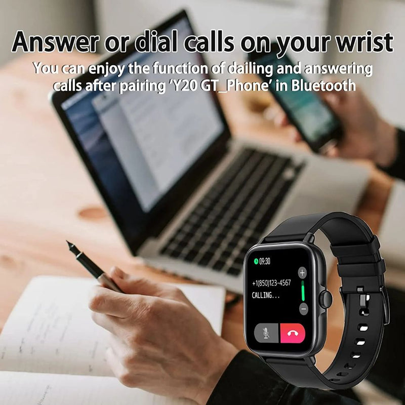 Full Touch Screen Fitness Tracker for Android iOS - USB Rechargeble