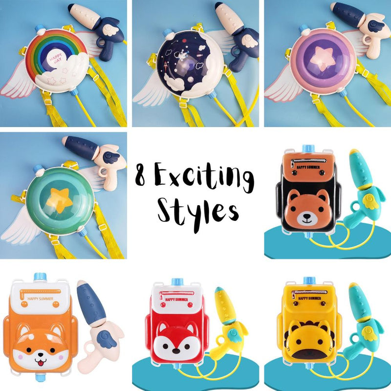 Kids Portable Water Tank Backpack and Water Gun Toy Pistol