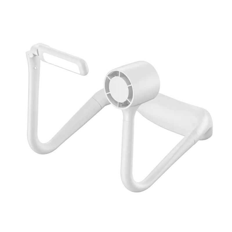 USB Rechargeable Hands Free Portable Neck Fan with LED Light