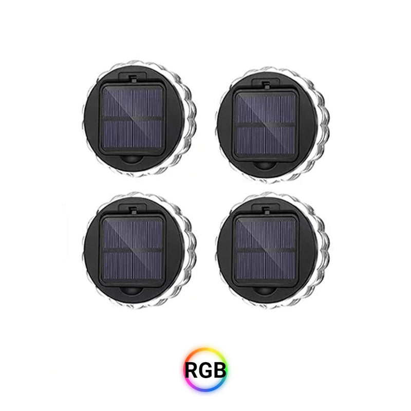 Solar Powered Water Resistant Outdoor Garden Wall Porch and Deck Lights
