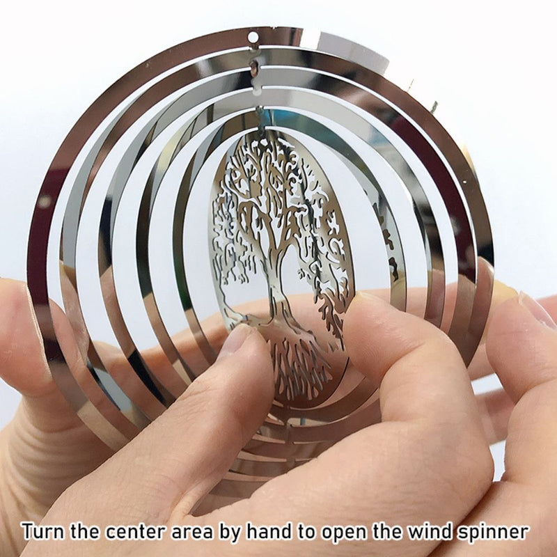 Tree of Life Rotating Wind Chime Outside Home Decor