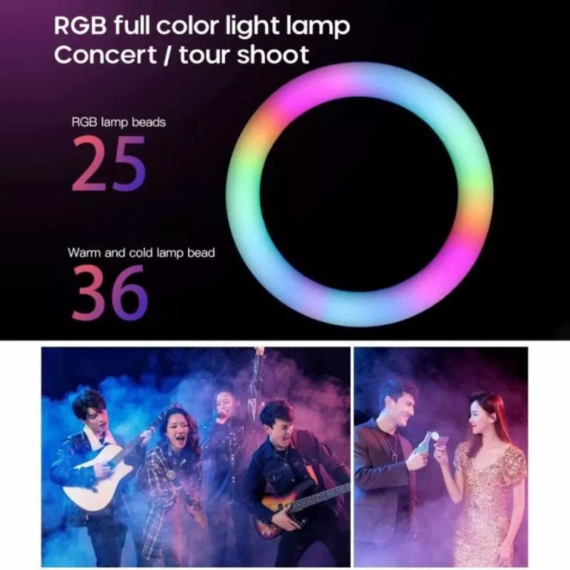 USB Rechargeable RGB LED Clip-on Mobile Phone Ring Light