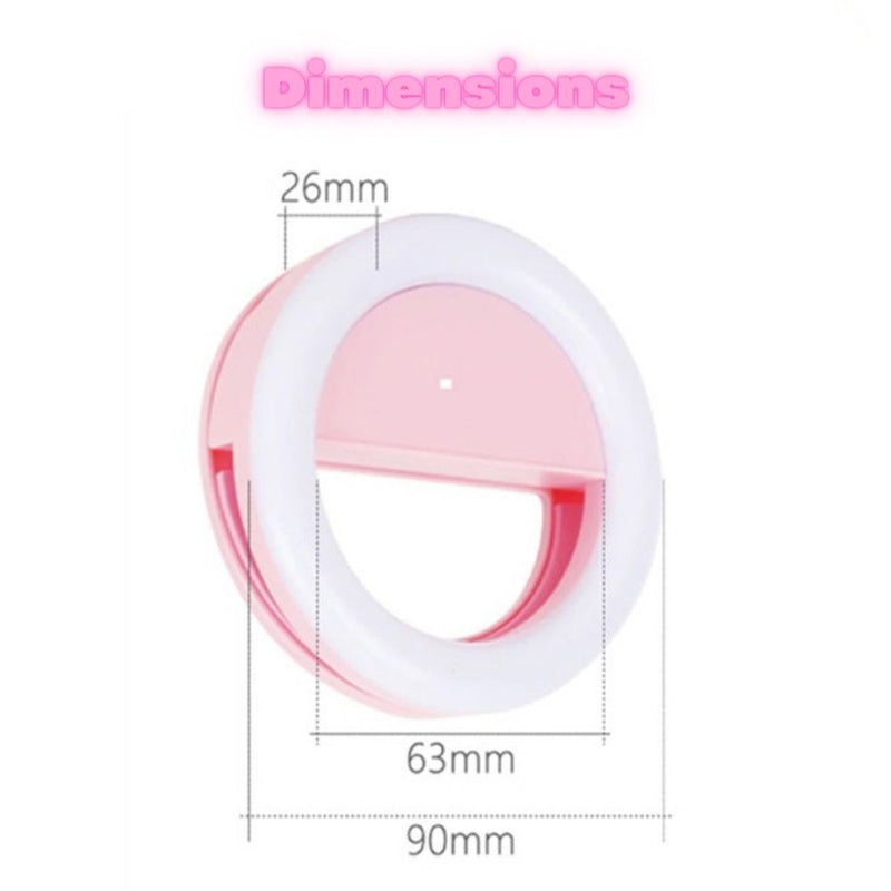 USB Rechargeable RGB LED Clip-on Mobile Phone Ring Light