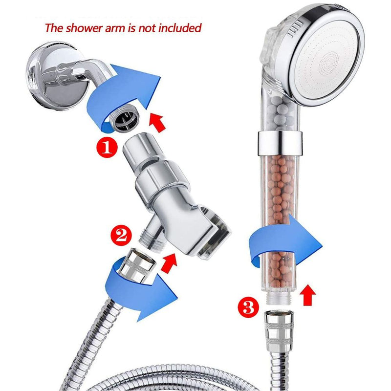 Color Changing Luminous Triple Filtration High Pressure Shower Head