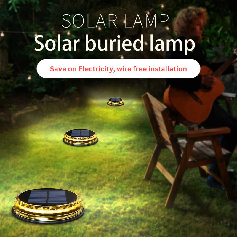 Solar Powered Rechargeable LED Ground Stake Lawn Lights