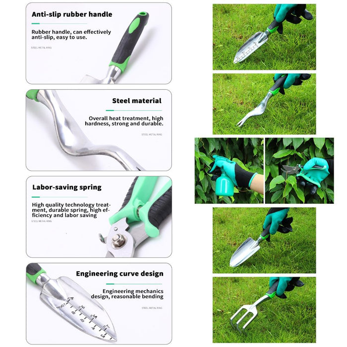 9pcs/set Aluminum Alloy Outdoor Gardening Shovel Set