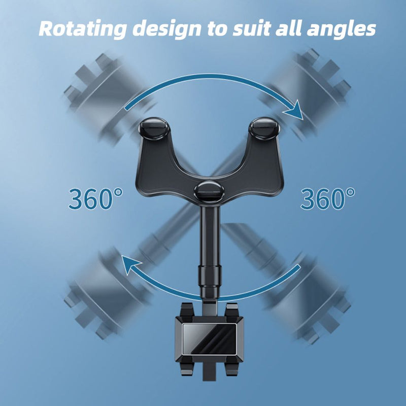 360° Rotatable Bracket Rearview Mirror Car Mobile Holder