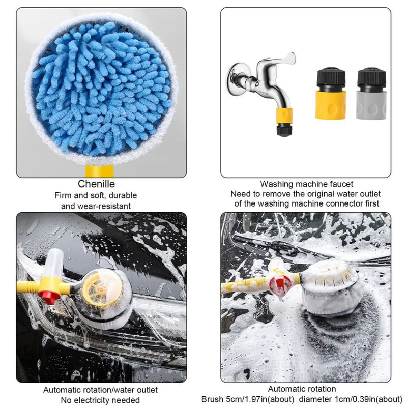 360-Degree Rotation Telescopic High Pressure Foaming Cleaning Brush