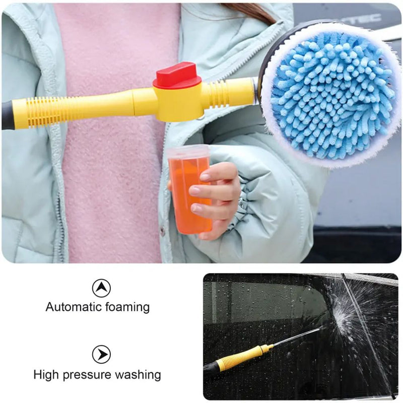 360-Degree Rotation Telescopic High Pressure Foaming Cleaning Brush