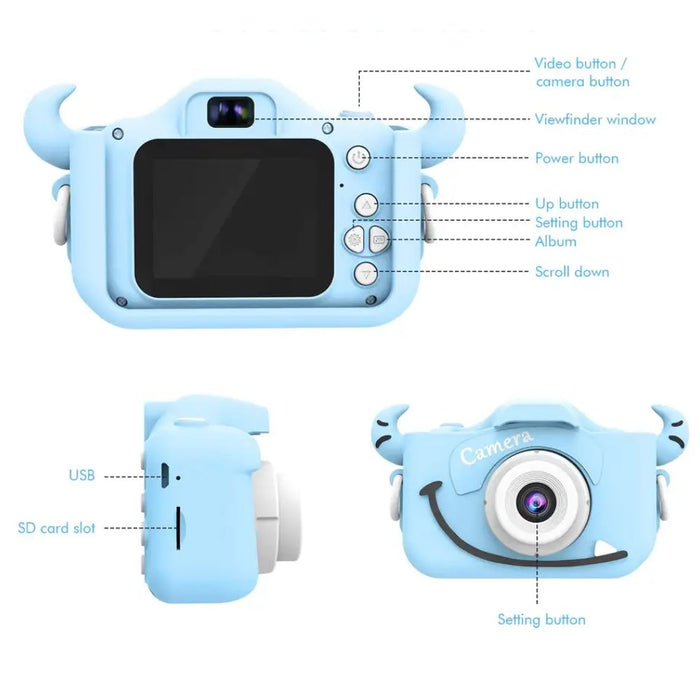 USB Rechargeable Dual Photo and Video Kids Toy Camera with Expandable Memory