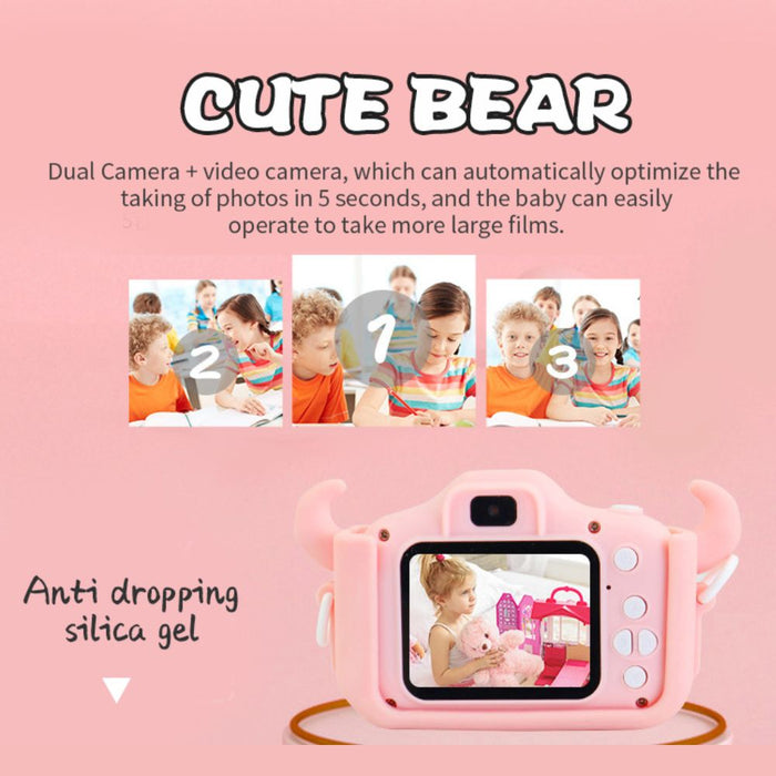 USB Rechargeable Dual Photo and Video Kids Toy Camera with Expandable Memory