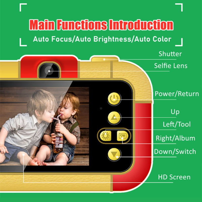 1080P Dual Lens Digital Kids Camcorder - USB Charging