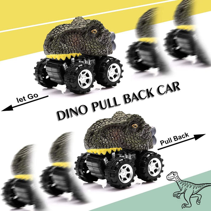 Dinosaur Toy Pull Back Car Perfect Birthday Gift for Kids