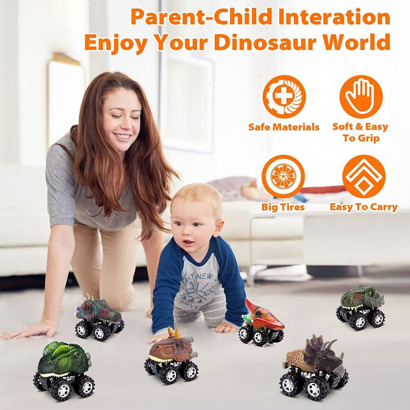 Dinosaur Toy Pull Back Car Perfect Birthday Gift for Kids