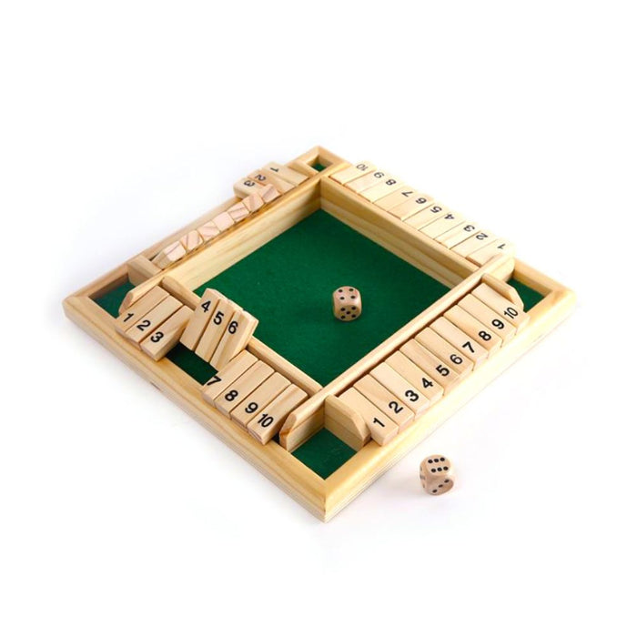 Shut The Box Wooden Dice Family Board Game