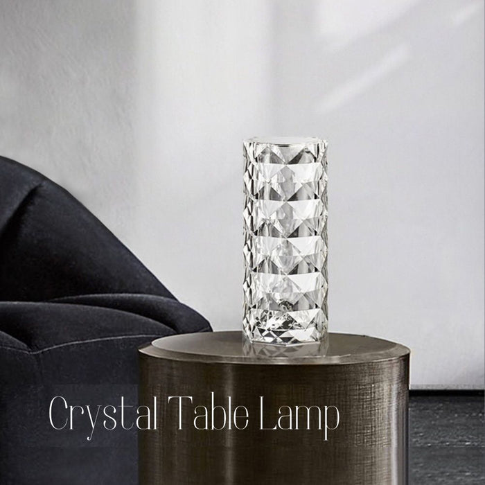 USB Rechargeable RGB Crystal Table Lamp with Touch Control and Remote