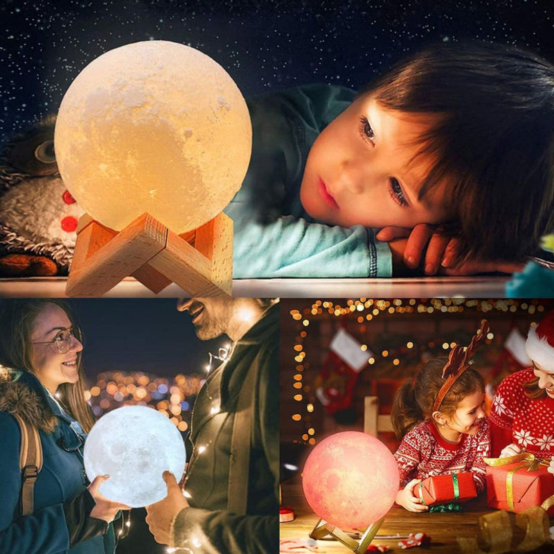 USB Rechargeable Remote Control Bluetooth Speaker Smart Moon Lamp