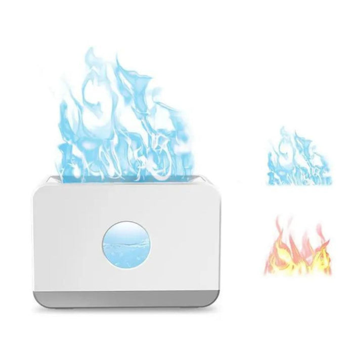 Two Color Toned Flame Simulation Humidifier Diffuser - USB Powered