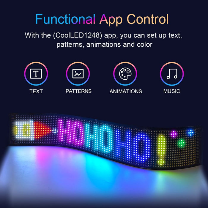 APP Controlled Flexible Rolling LED Screen Panel - USB Powered