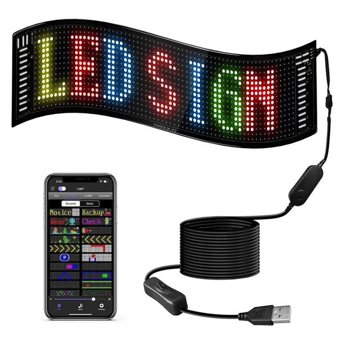 APP Controlled Flexible Rolling LED Screen Panel - USB Powered