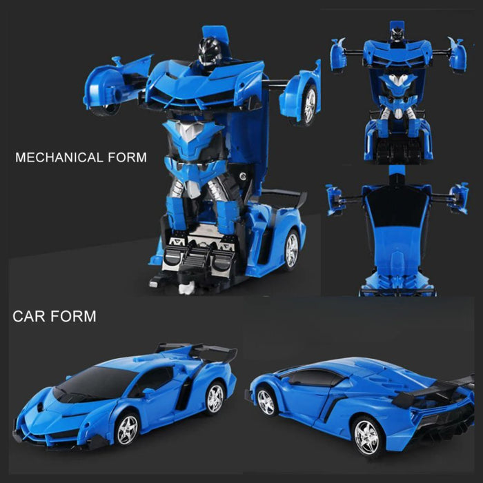 USB Rechargeable 2.4G Transform RC Car Robot Toy with One Button Transformation