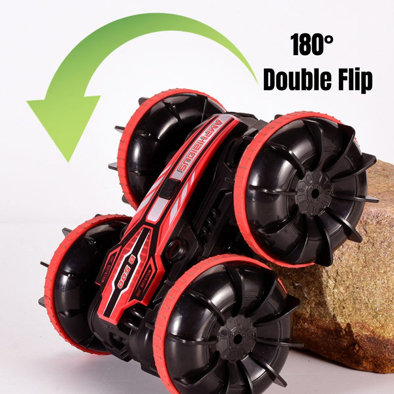 USB Rechargeable 2.4GHz Dual RC & Watch Gesture Controller Amphibious Stunt Car