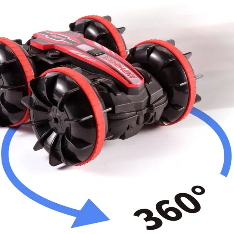 USB Rechargeable 2.4GHz Dual RC & Watch Gesture Controller Amphibious Stunt Car