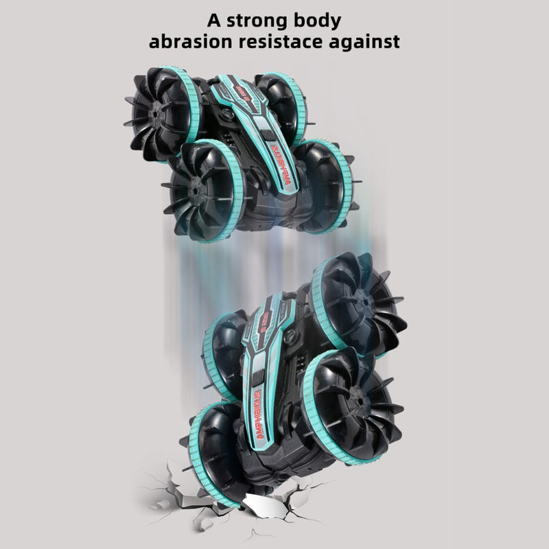 USB Rechargeable 2.4GHz Dual RC & Watch Gesture Controller Amphibious Stunt Car