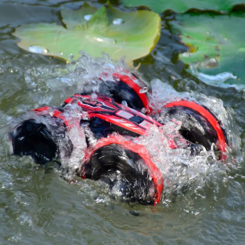USB Rechargeable 2.4GHz Dual RC & Watch Gesture Controller Amphibious Stunt Car