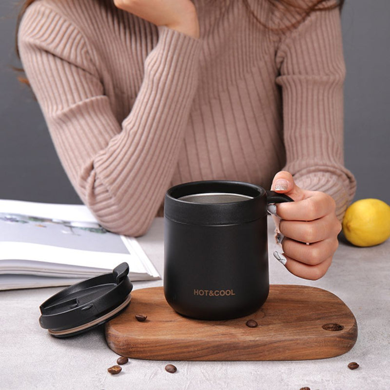350ml Stainless Steel Coffee Mug with Collapsible Coffee Filter