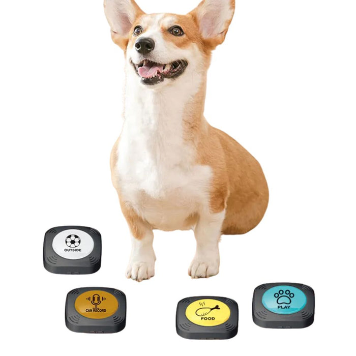 Interactive Recordable Command Pet Buttons - Battery Operated