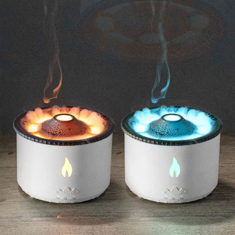 Portable Ultrasonic Volcanic Flame Design Aroma Diffuser - USB Powered