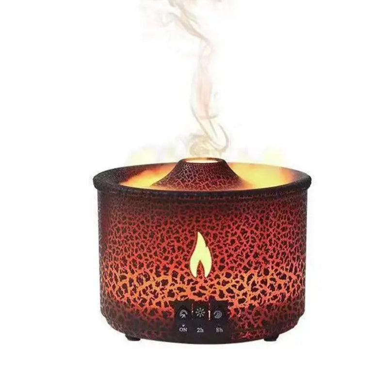 Portable Ultrasonic Volcanic Flame Design Aroma Diffuser - USB Powered