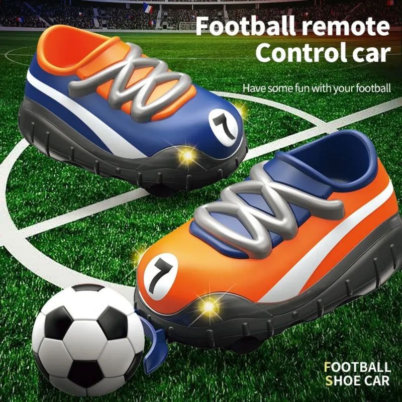 Battery Operated Remote Controlled Kids Football Soccer Toy Car Set