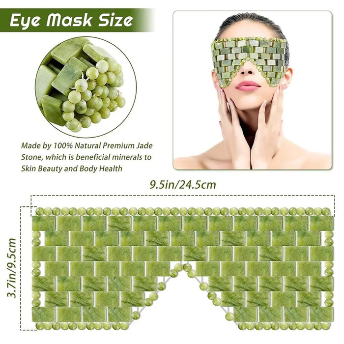 Reusable Natural Green Jade Stone Eye Facial Mask