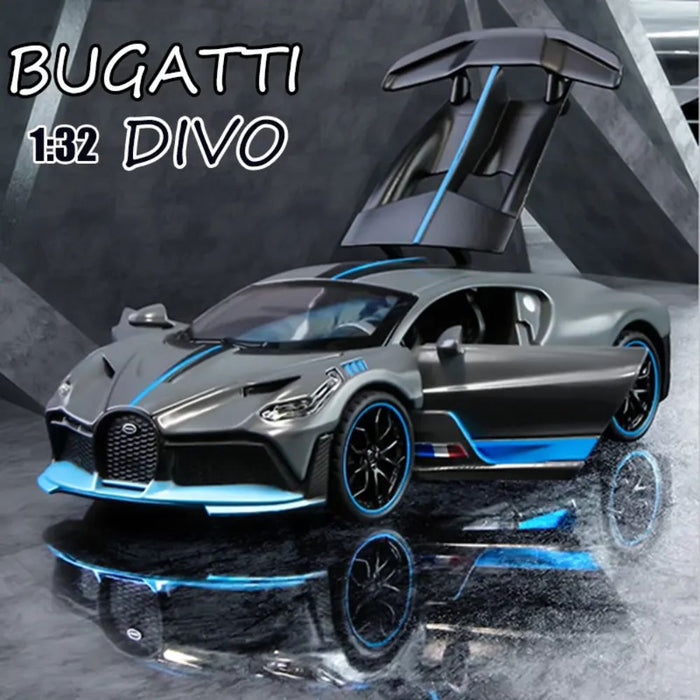 Bugatti Divo 1:32 Scale Zinc Alloy Pull Back Diecast Electronic Car with Light and Music - Battery Powered