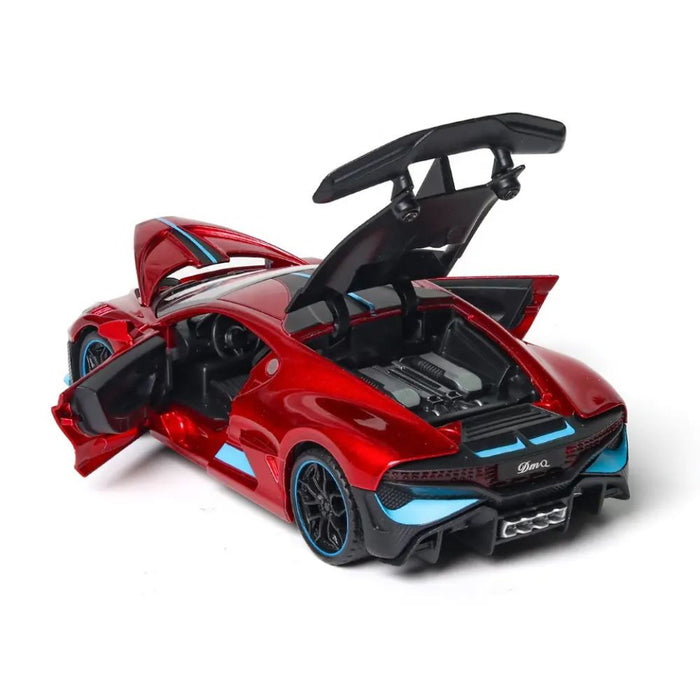 Bugatti Divo 1:32 Scale Zinc Alloy Pull Back Diecast Electronic Car with Light and Music - Battery Powered