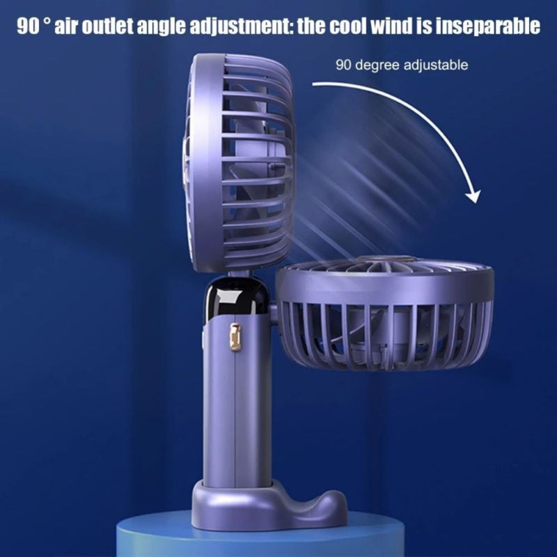 USB Rechargeable Portable Foldable Digital Display Aromatherapy Fan