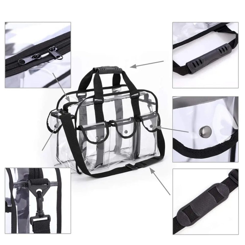 Large Transparent Makeup Organizer Bag Makeup Artists Travel Bag