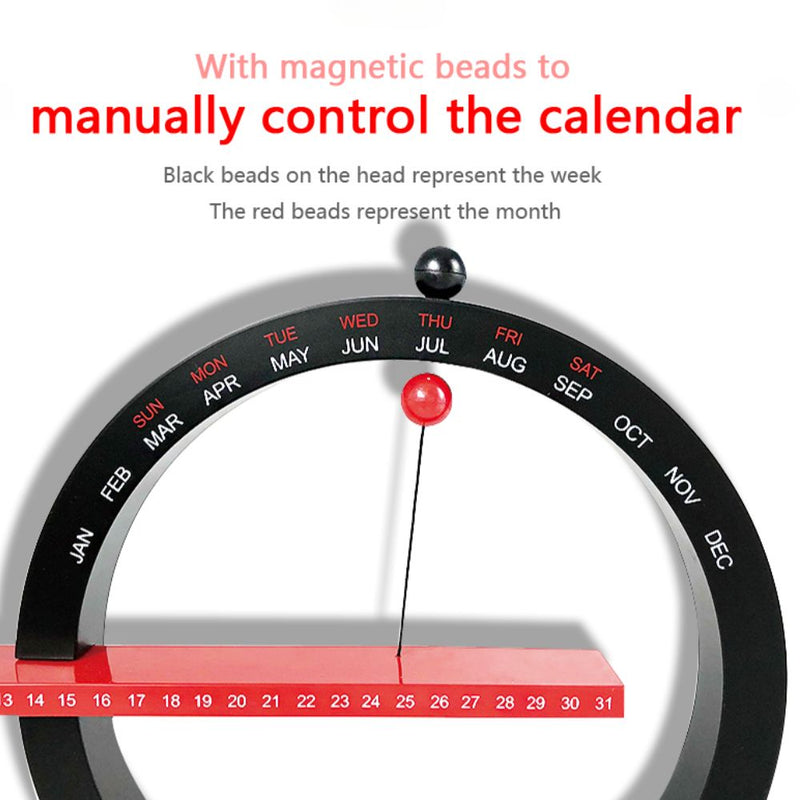 Adjustable Hand Switch Perpetual Magnetic Creative Desk and Wall Hang Calendar
