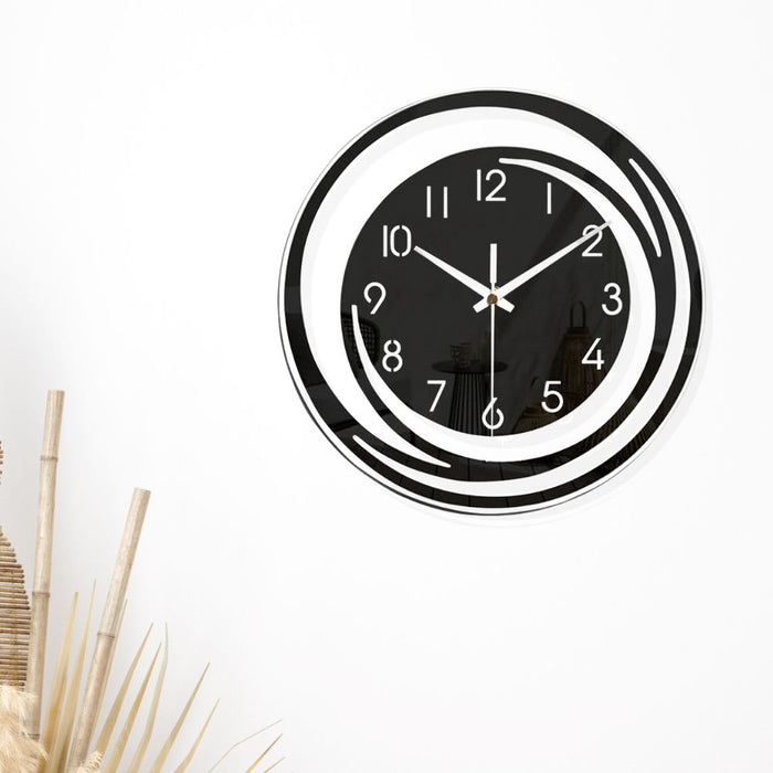 Minimalist Creative Black Acrylic Wall Clock - Battery Operated
