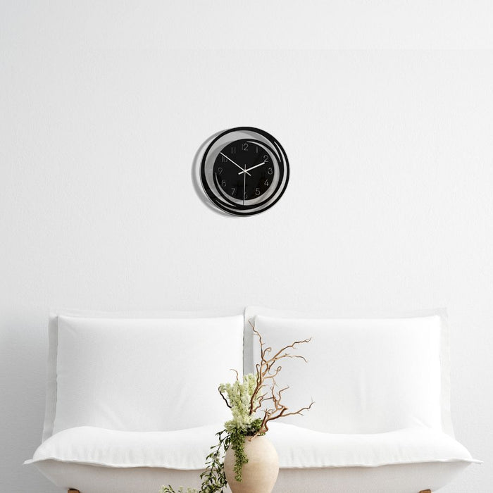 Minimalist Creative Black Acrylic Wall Clock - Battery Operated