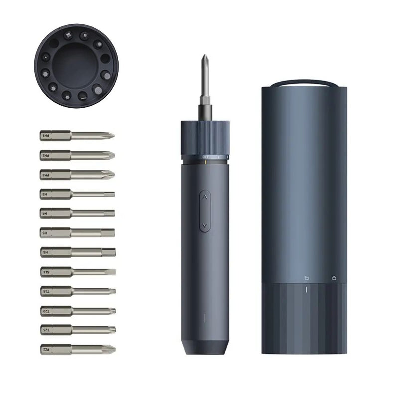 All-in One 3.6V Smart Cordless Screwdriver with Long Steel Bits - USB Rechargeable