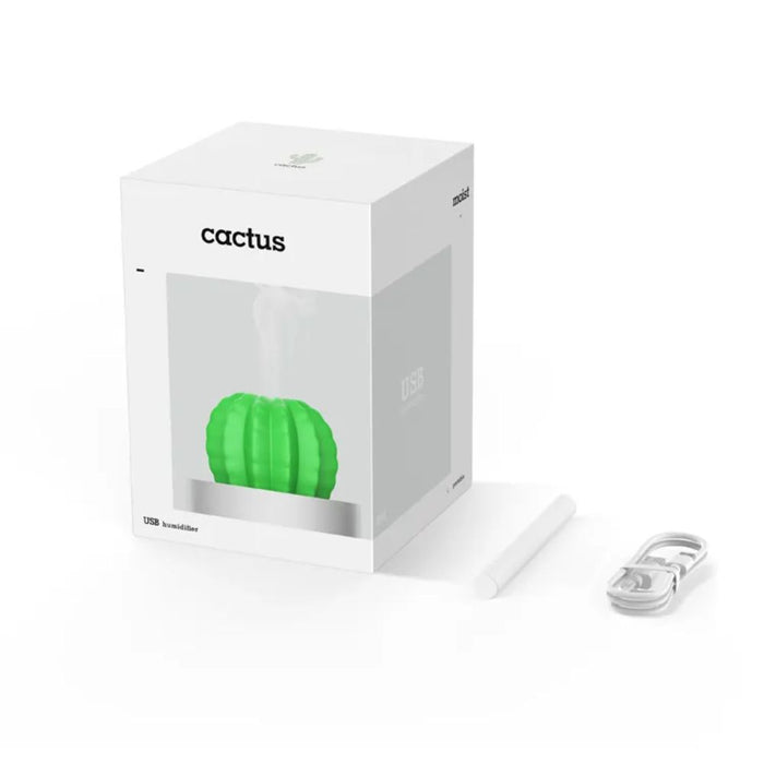 Mini Cool Mist Cactus Humidifier for Home and Office - USB Plug-In