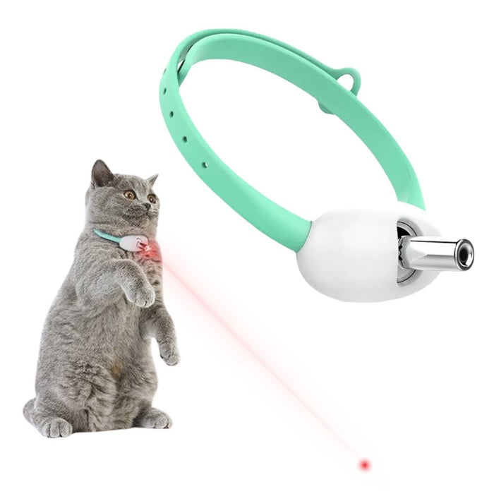 USB Powered Adjustable Laser Point Pet Collar Interactive Cat Toy